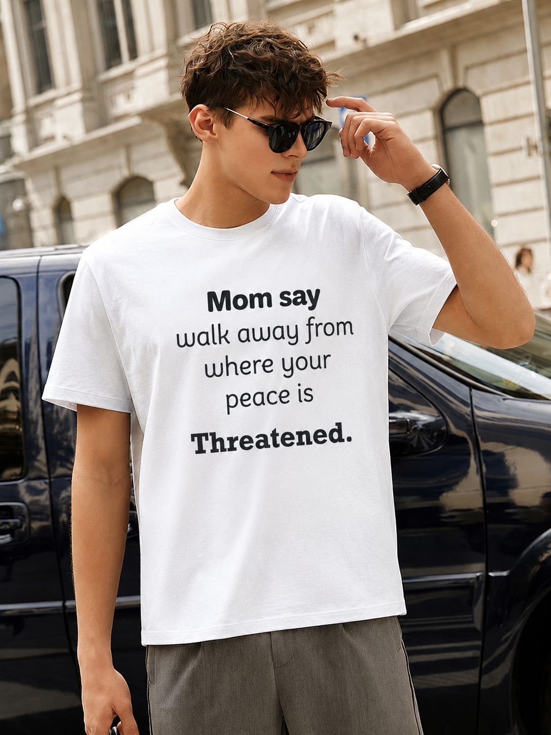 MVM Mom Say Walk Away From Where Your Peace Is Threatened Unisex Tee